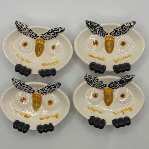 Cute‎ Owl Bowls Small Spices Kitchen Bathroom Decor Ceramic Handmade